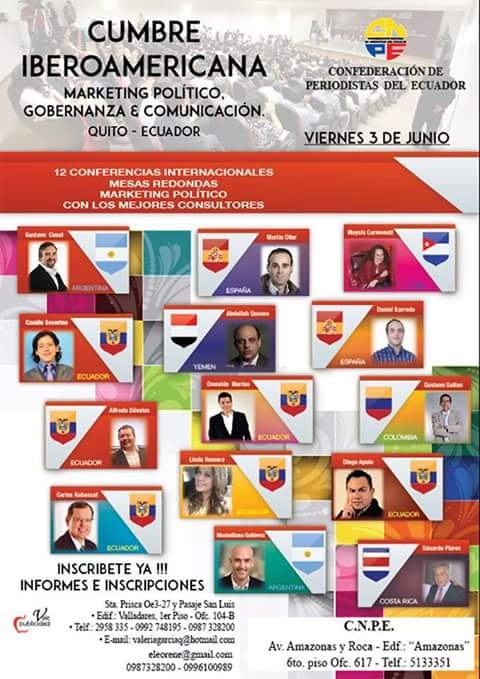 cartel presentación congreso periodistas ecuador junio 2016